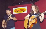 with Carlos Calvo at Genghis Cohen, Los Angeles 2003