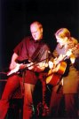 with Jens Eckhoff at the “soap for dirty girls” CD release concert 2002 (photo by Jürgen Koslowski)